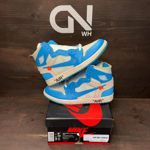 Jordan 1 Retro High Off-White University Blue Size 8.5 (Pre-Owned) - front