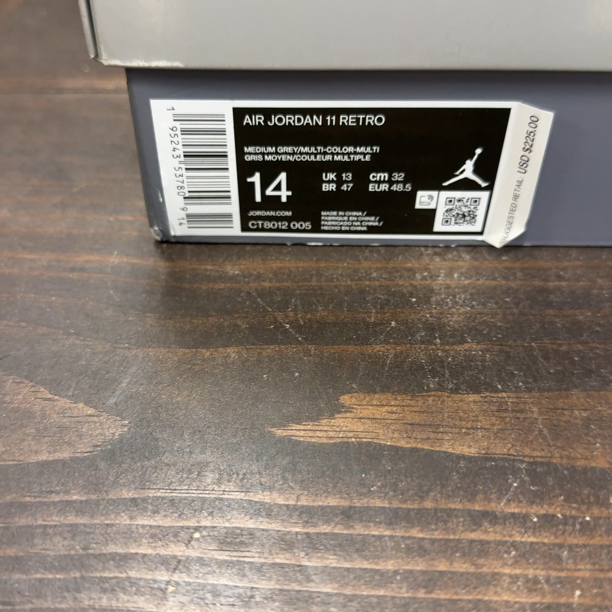 Jordan 11 Retro Cool Grey (2021) Size 14 (Pre-Owned) - aux
