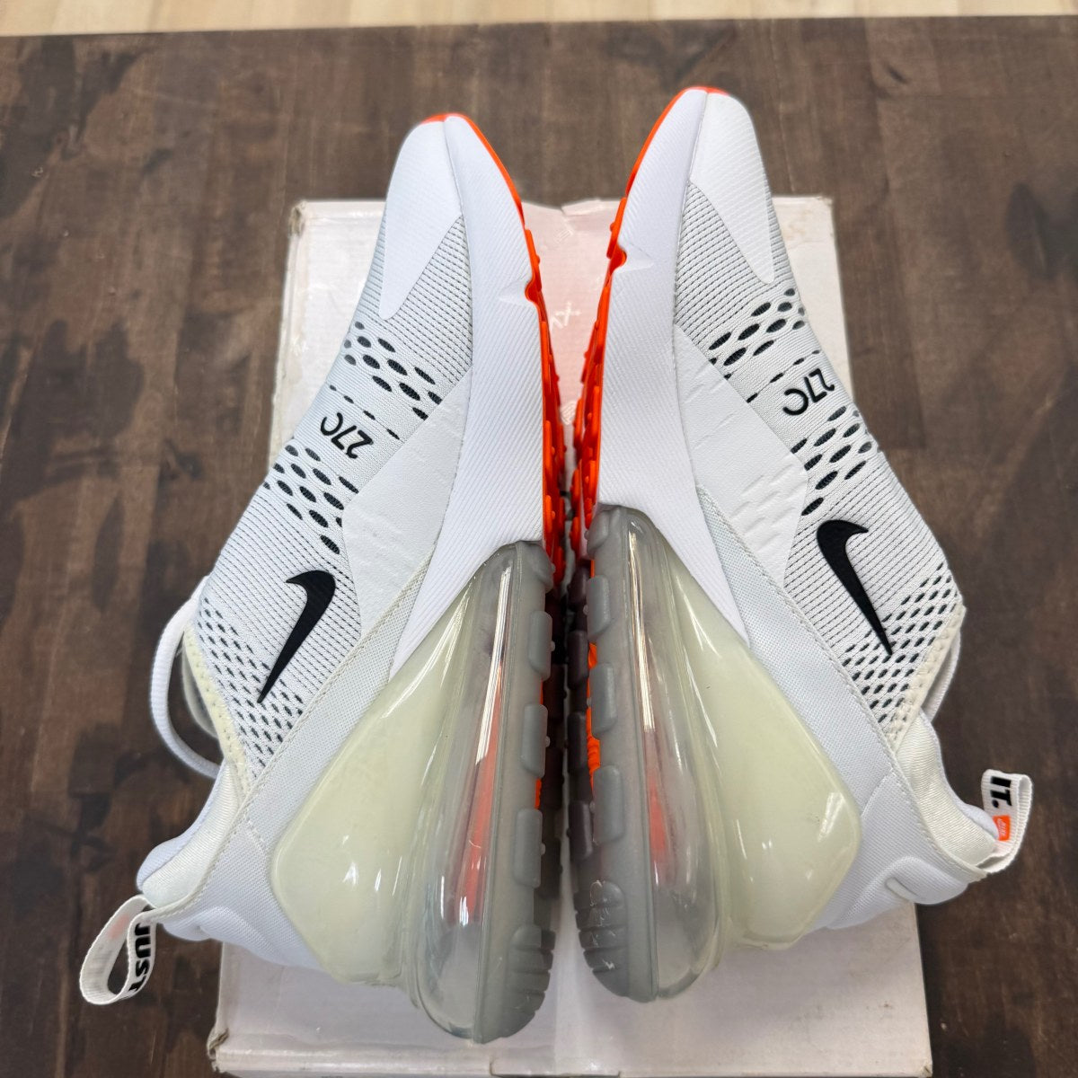 Nike Air Max 270 White Black Total Orange - Image 4