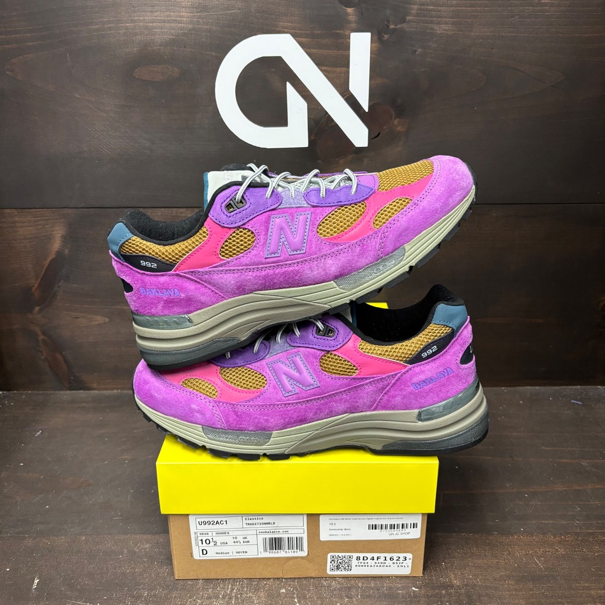 New Balance 992 MiUSA Action Bronson Digitalis Purpurea Size 10.5 (Pre-Owned) - front