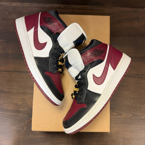 Jordan 1 Mid SE Black Dark Beetroot (Women's) Size 7.5W (Pre-Owned) - Image 2