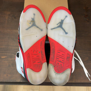 Jordan 5 Retro Fire Red Black Tongue (2025) Size 13 (Pre-Owned) - Image 8