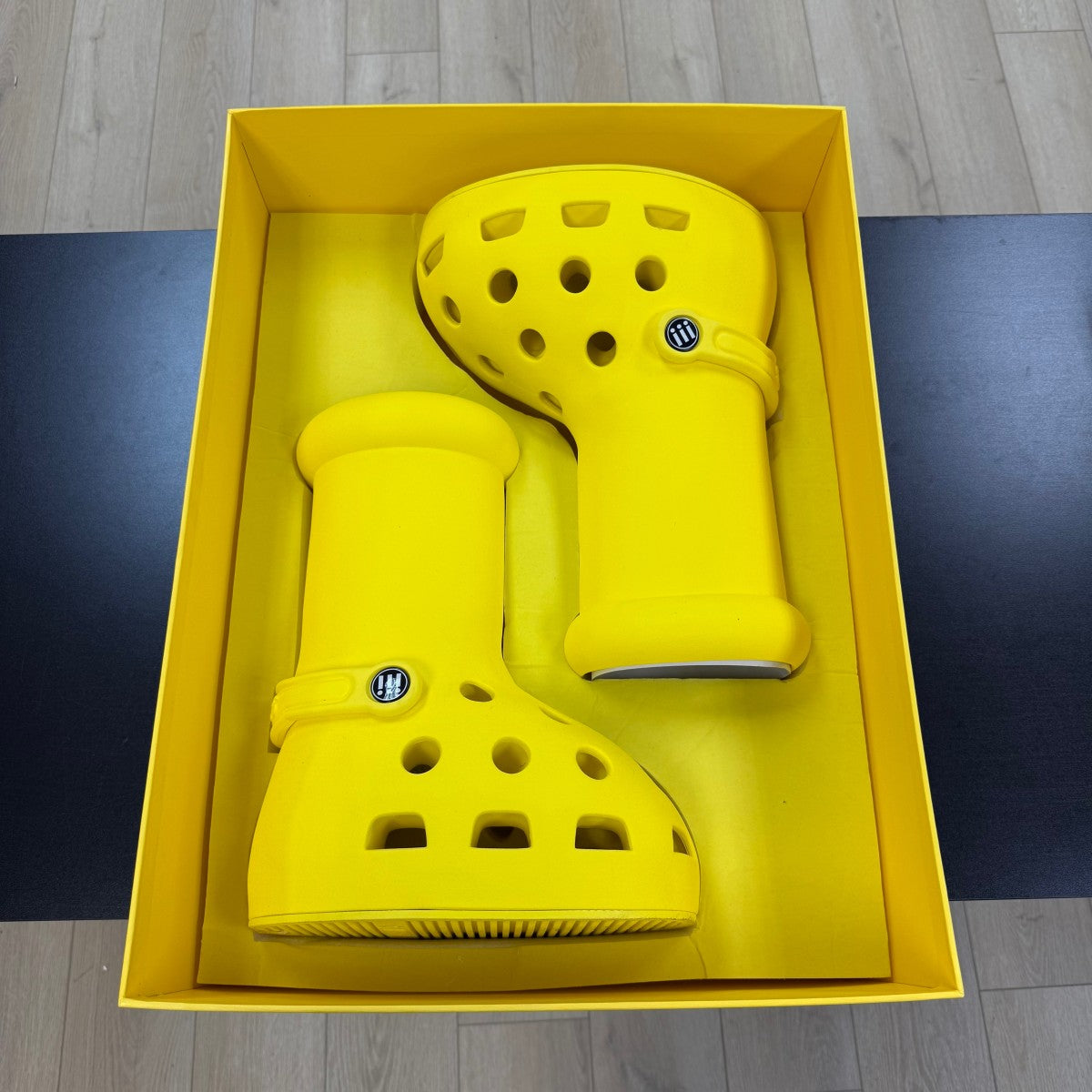 MSCHF x Crocs Big Red Boot (Yellow) Size 7 (Pre-Owned) - Image 1
