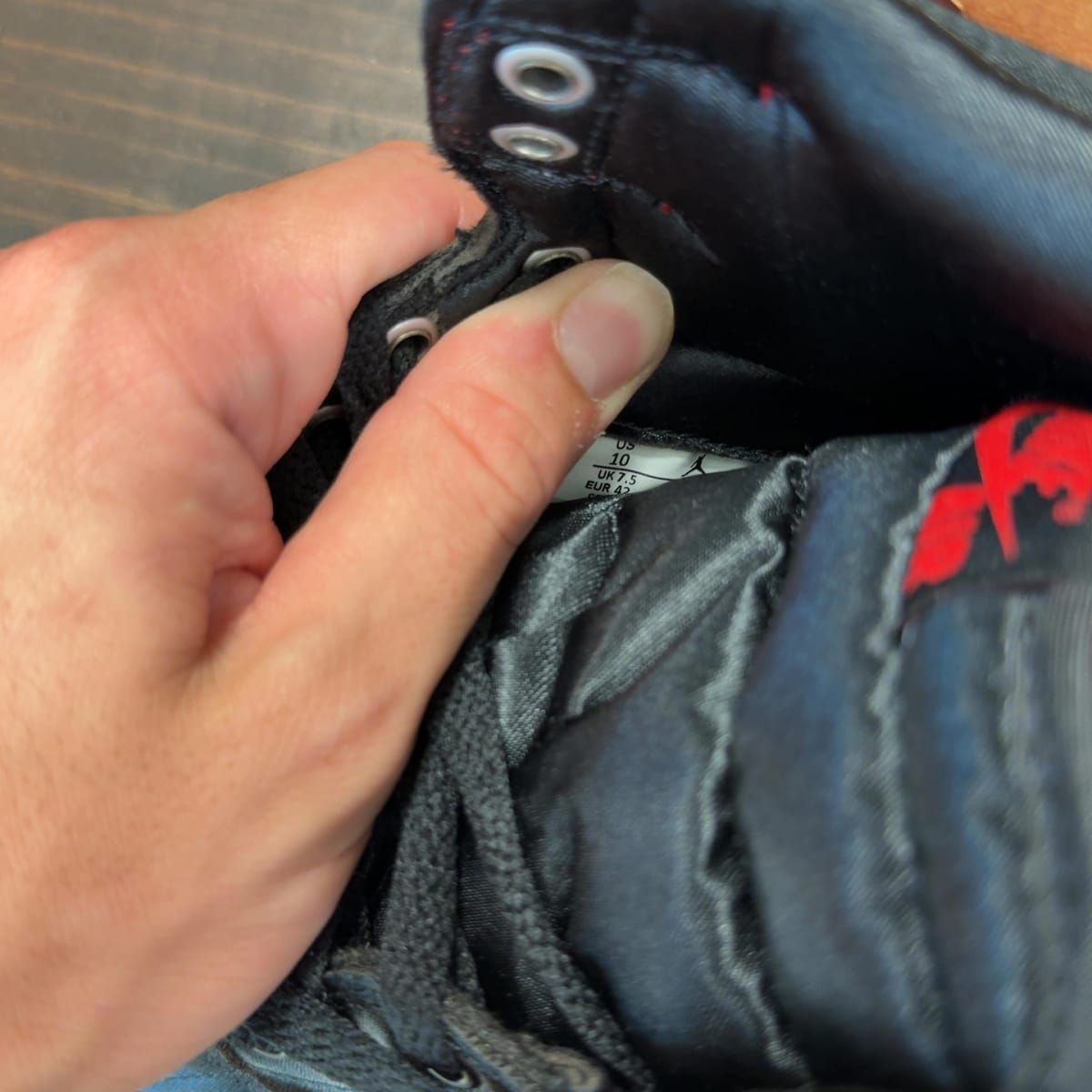 Jordan 1 Retro High OG Satin Bred (Women's) Size 10W - aux