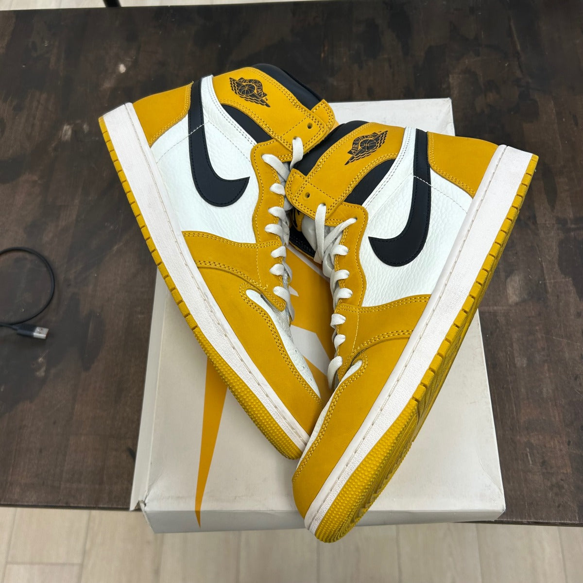 Jordan 1 Retro High OG Yellow Ochre - Image 1