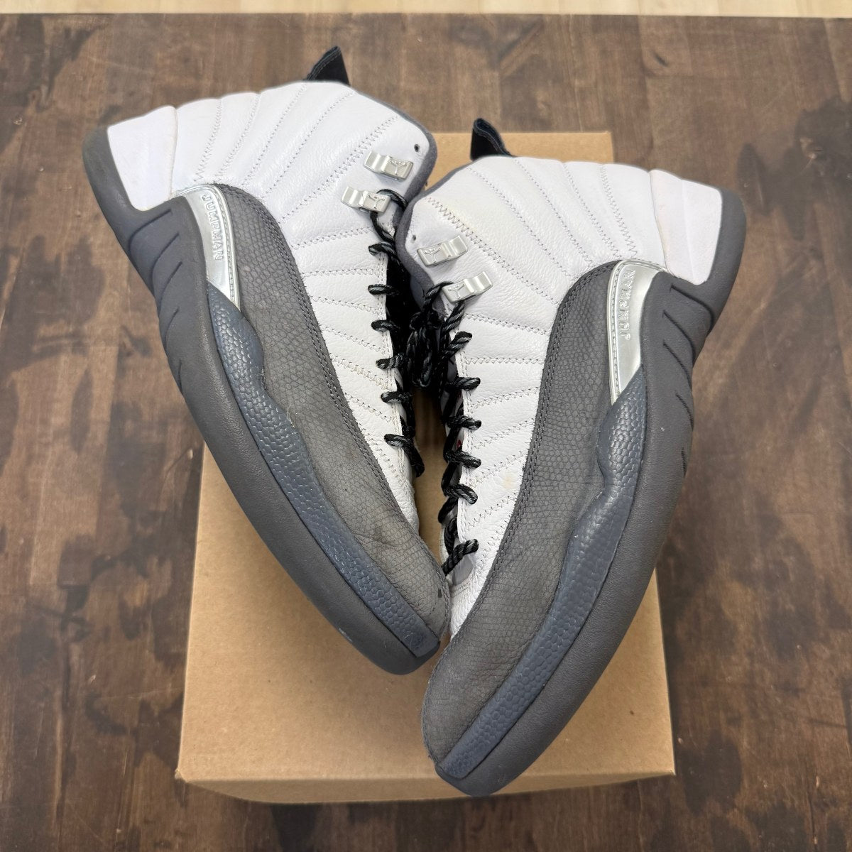 Jordan 12 Retro White Dark Grey Size 10.5 (Pre-Owned) - Image 1