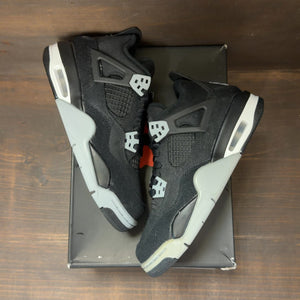 Jordan 4 Retro Black Canvas (GS) Size 5Y (Pre-Owned) - back