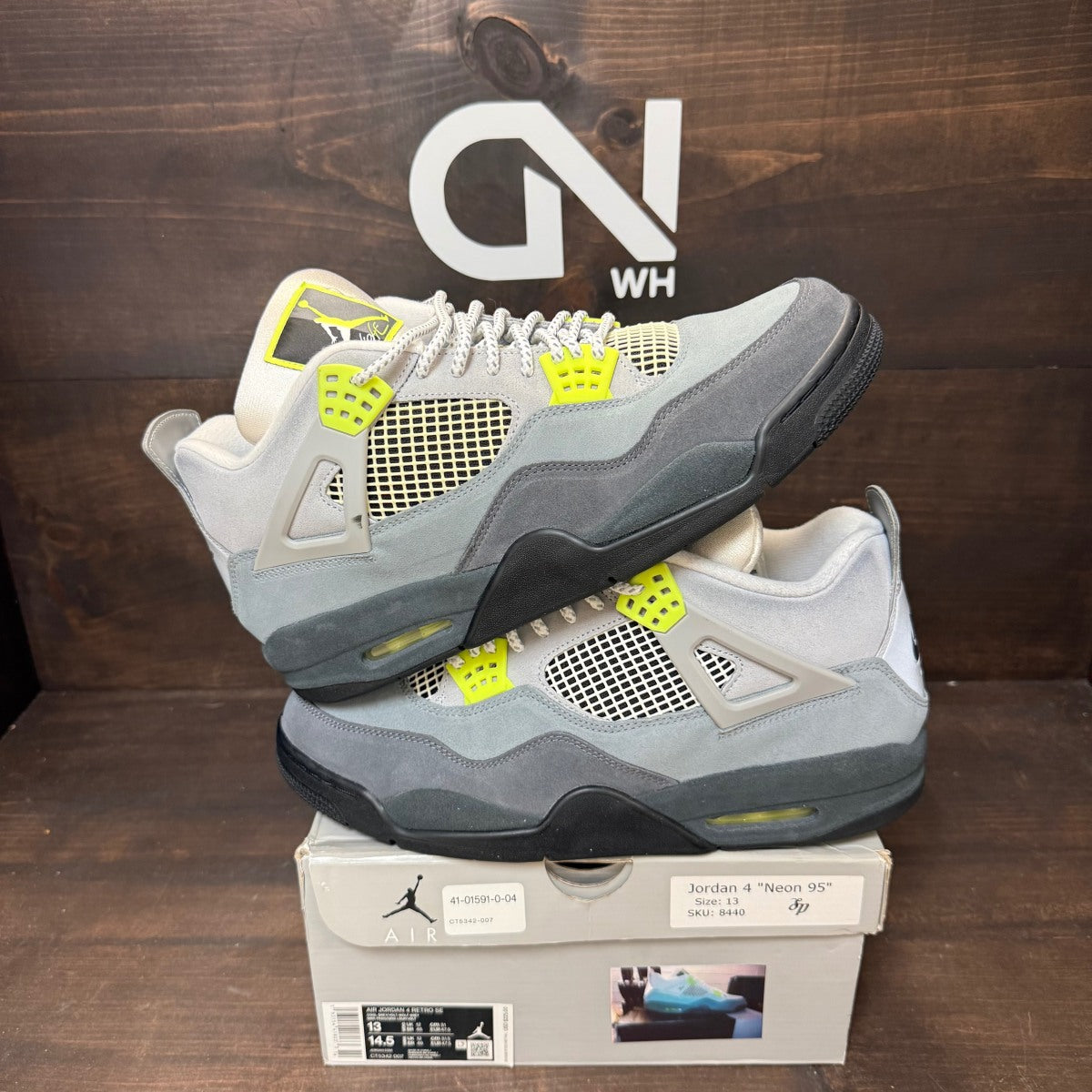 Jordan 4 Retro SE 95 Neon - Image 1