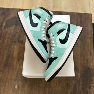 Jordan 1 Mid Aqua Blue Tint (Women's) - Image 1