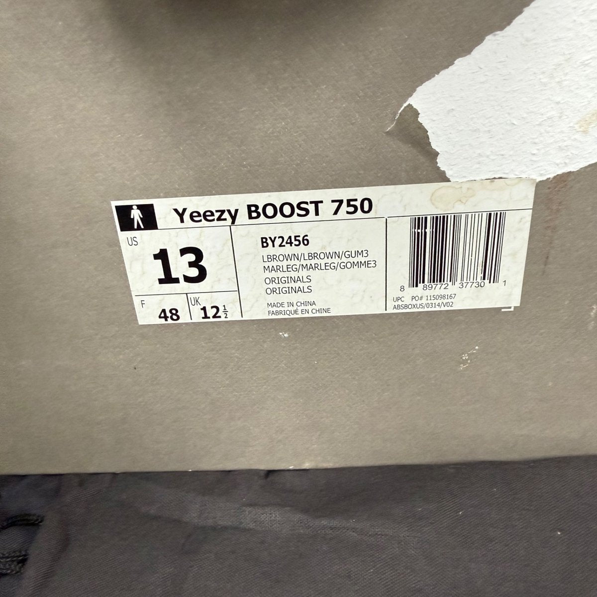 adidas Yeezy Boost 750 Chocolate Size 13 (Pre-Owned) - aux