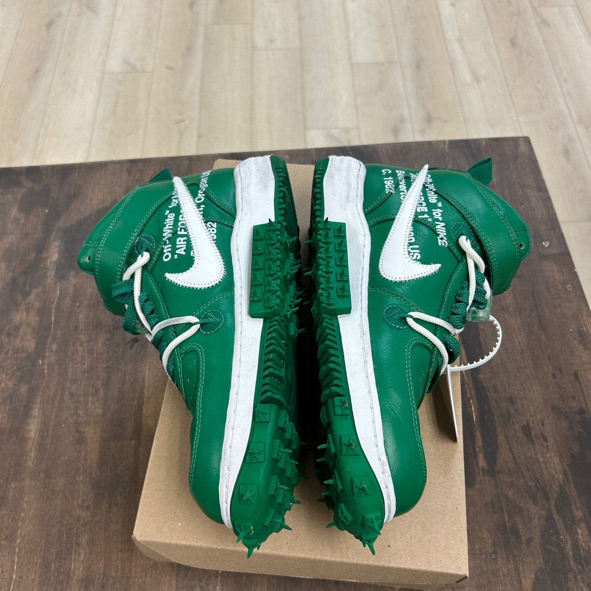 Nike Air Force 1 Mid Off-White Pine Green Size 9.5 (Pre-Owned) - Image 3
