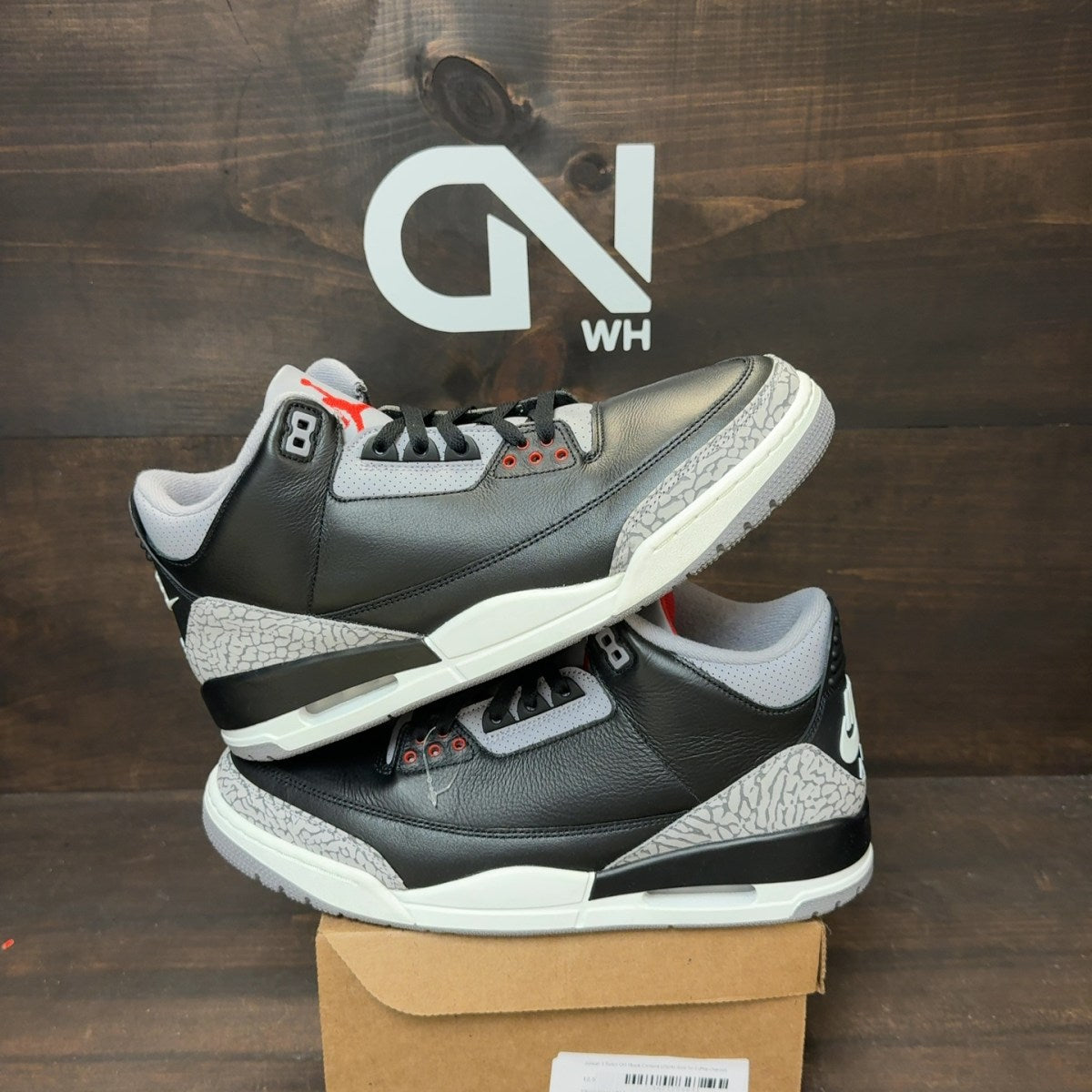 Jordan 3 Retro OG Black Cement (2024) Size 12.5 (Pre-Owned) - Image 6