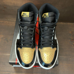 Jordan 1 Retro High NRG Patent Gold Toe Size 10 (Pre-Owned) - tag
