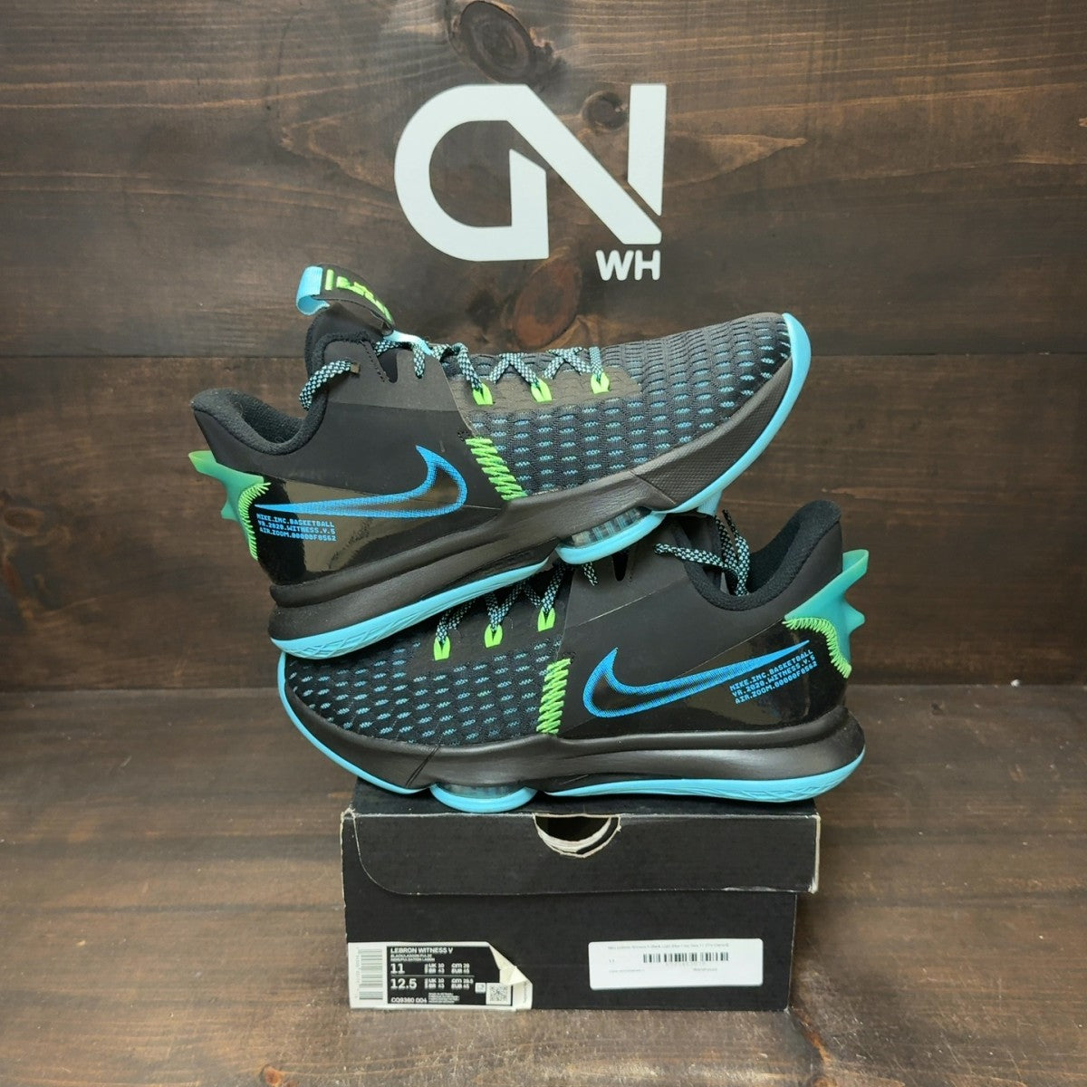 Nike LeBron Witness 5 Black Light Blue Fury - Image 1
