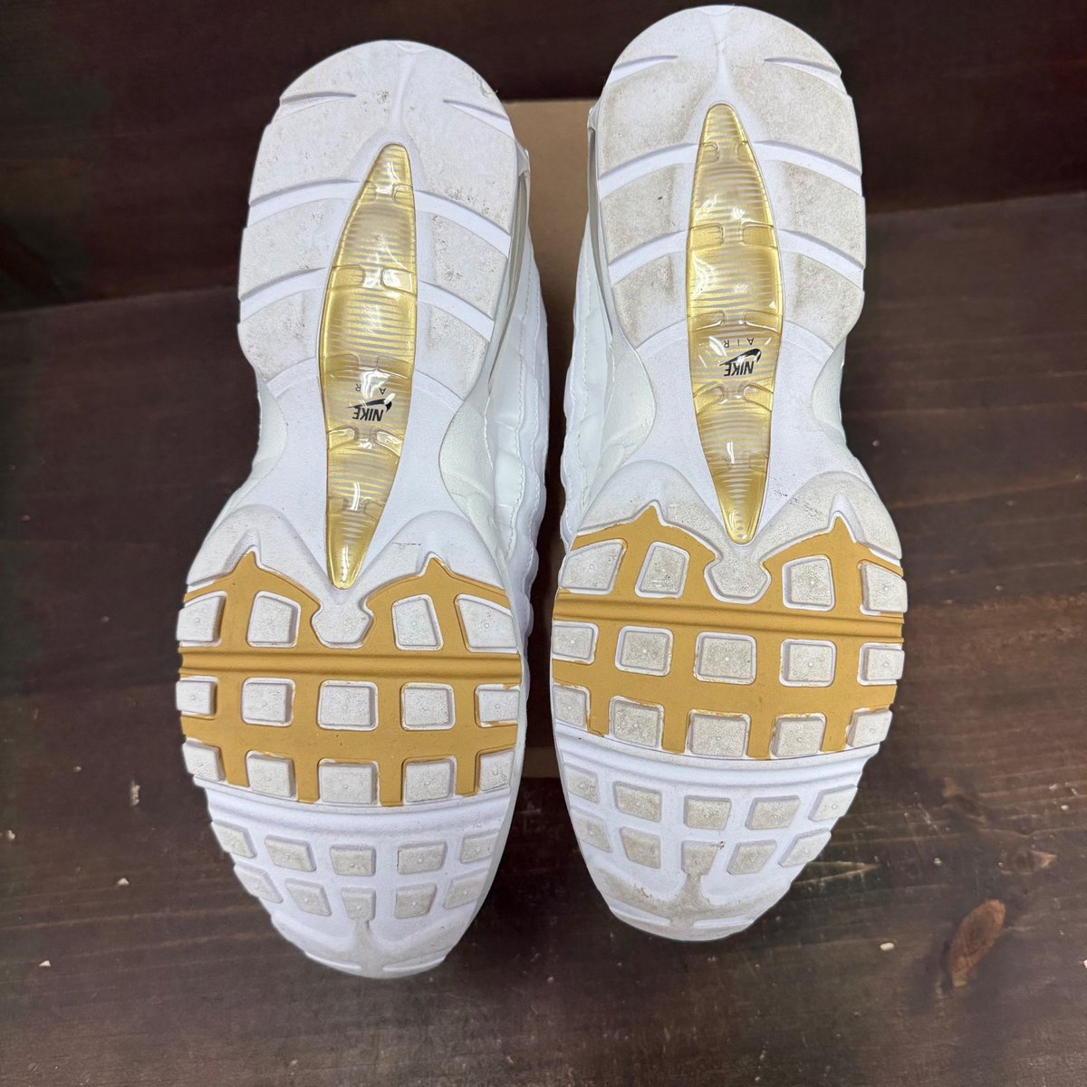 Nike Air Max 95 OG Big Bubble White Team Gold Size 12 (Pre-Owned) - box