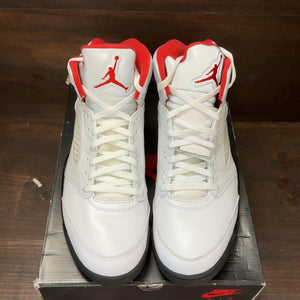Jordan 5 Retro Fire Red Silver Tongue (2020) Size 14 (Pre-Owned) - tag