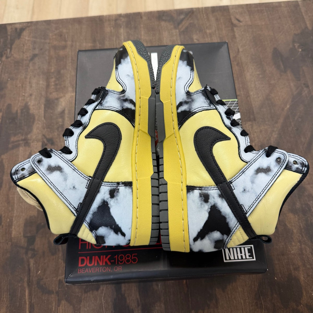 Nike Dunk High 1985 Black Acid Wash - Image 4