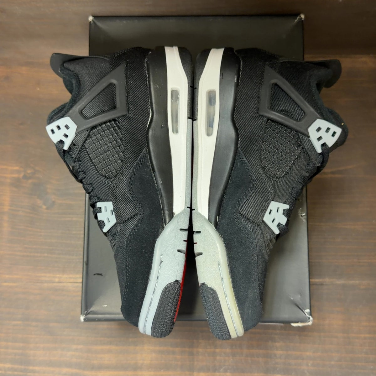 Jordan 4 Retro Black Canvas (GS) Size 5Y (Pre-Owned) - aux