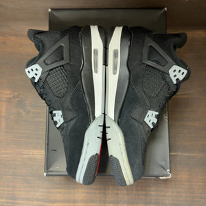 Jordan 4 Retro Black Canvas (GS) Size 5Y (Pre-Owned) - aux