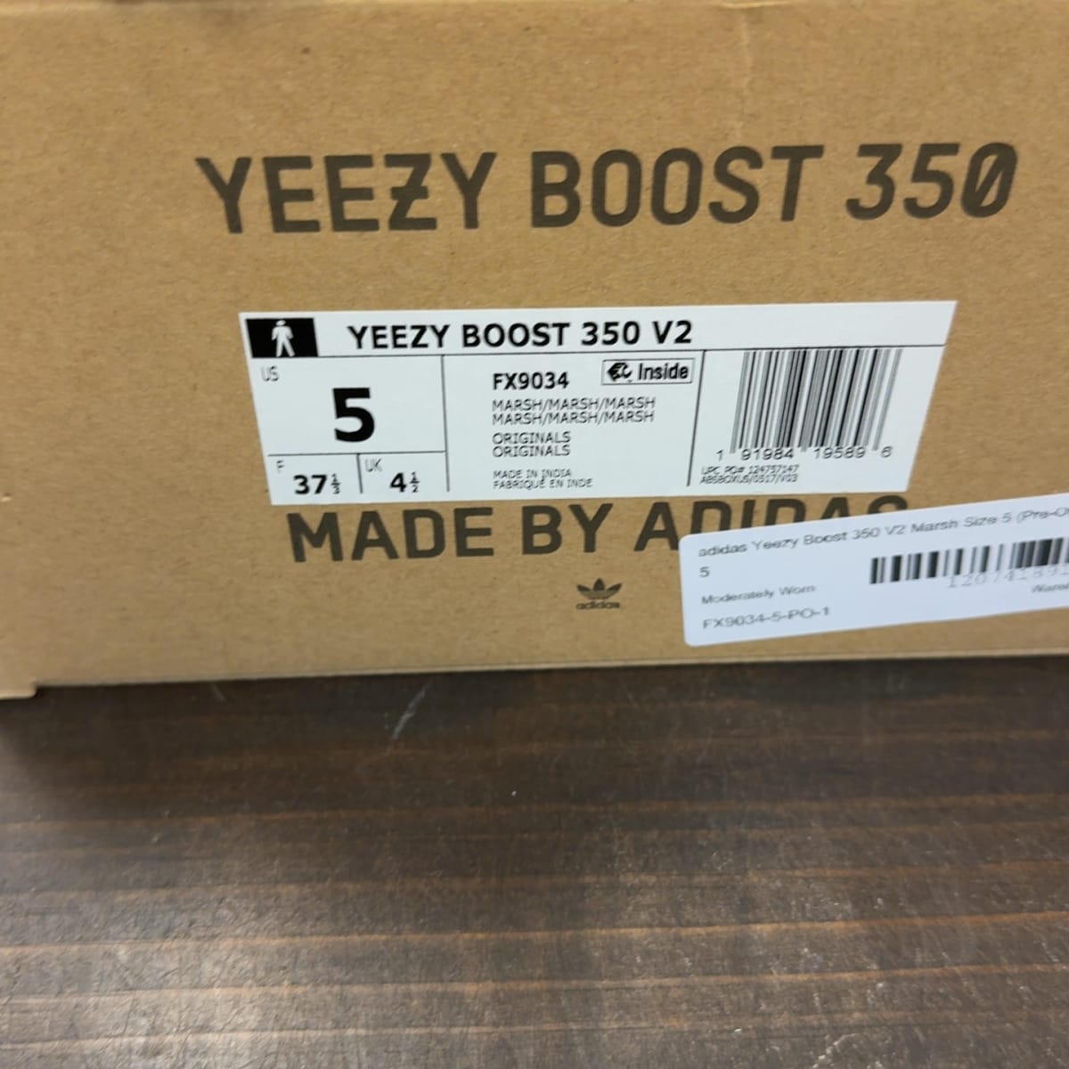 adidas Yeezy Boost 350 V2 Marsh Size 5 (Pre-Owned) - aux