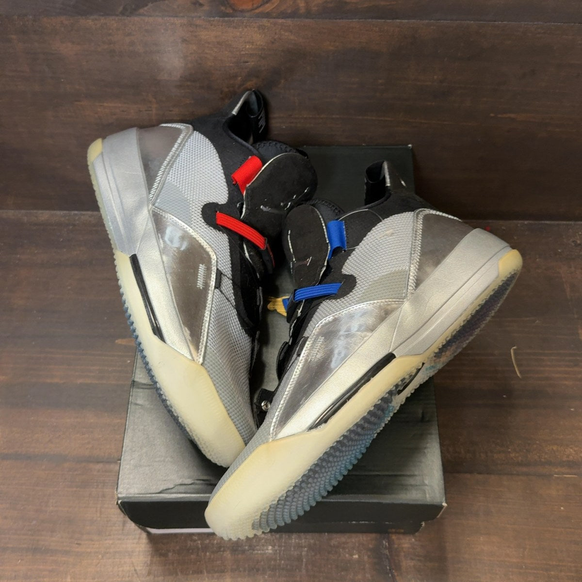 Jordan XXXIII Metallic Silver Black All-Star Size 11 (Pre-Owned) - Image 2