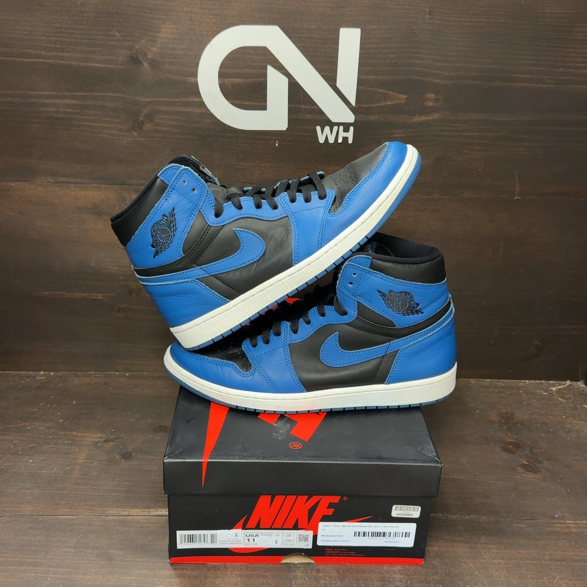 Jordan 1 Retro High OG Dark Marina Blue Size 11 (Pre-Owned) - front