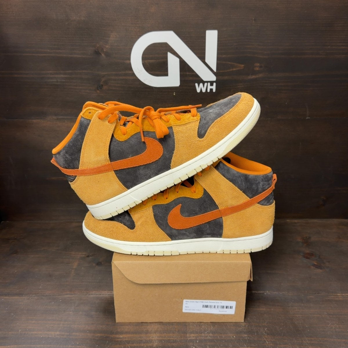 Nike Dunk High PRM Dark Russet Size 14 - Image 1