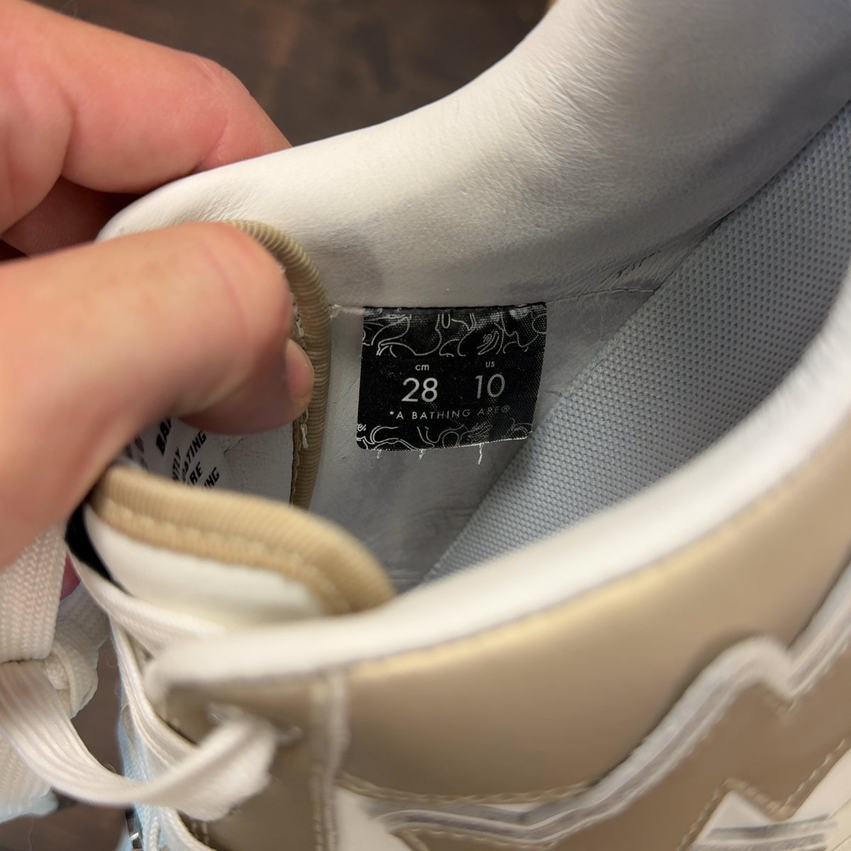 A Bathing Ape Sk8 Sta #4 Beige Size 10 (Pre-Owned) - aux