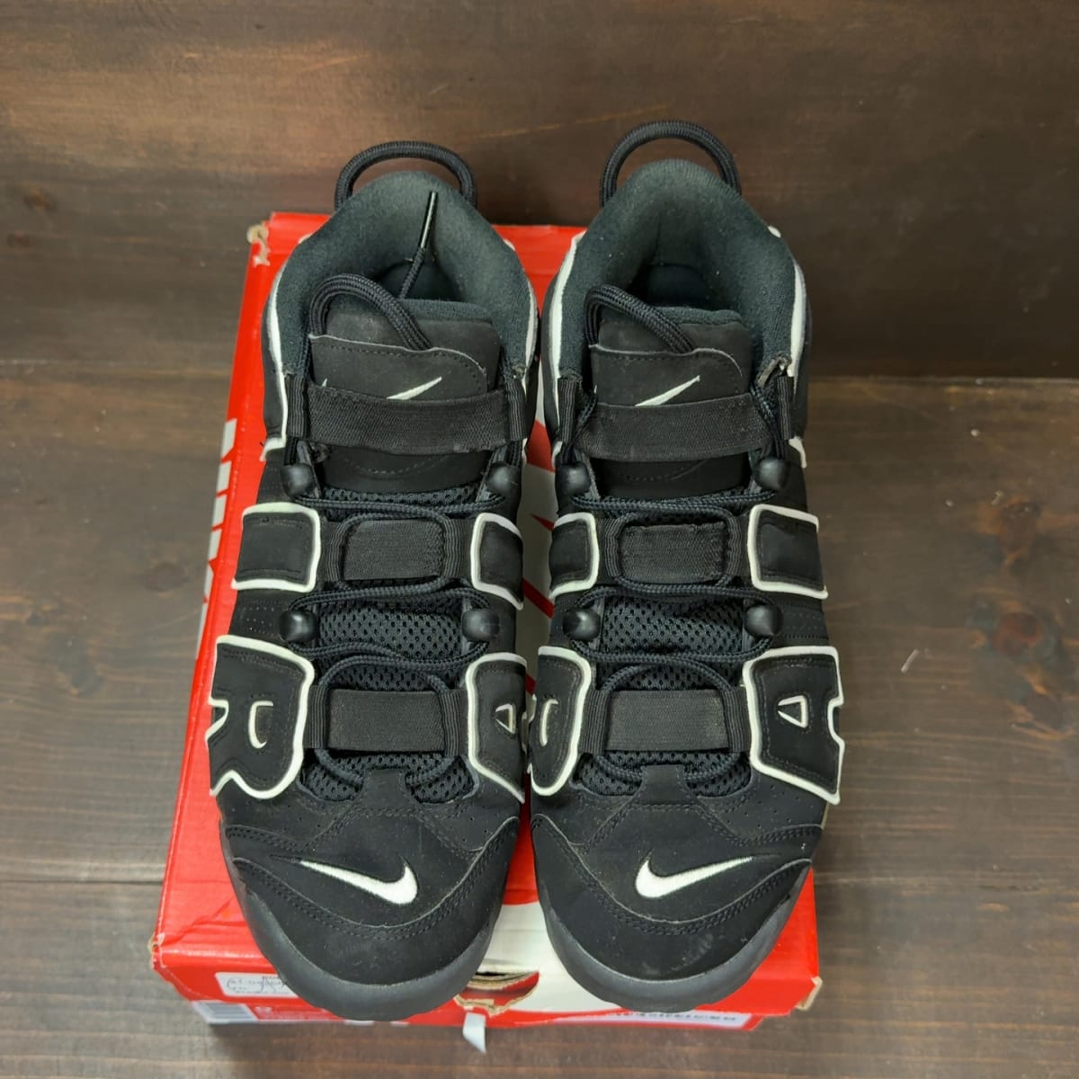 Nike Air More Uptempo Black White Size 9 (Pre-Owned) - tag