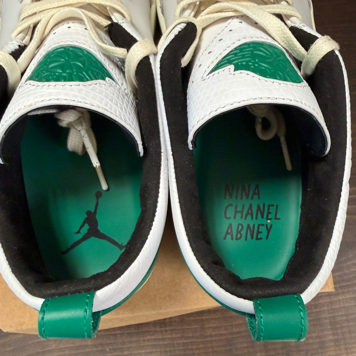 Jordan 2 Retro Low SE Nina Chanel Abney White Malachite (Women's) Size 10W (Pre-Owned) - Image 5