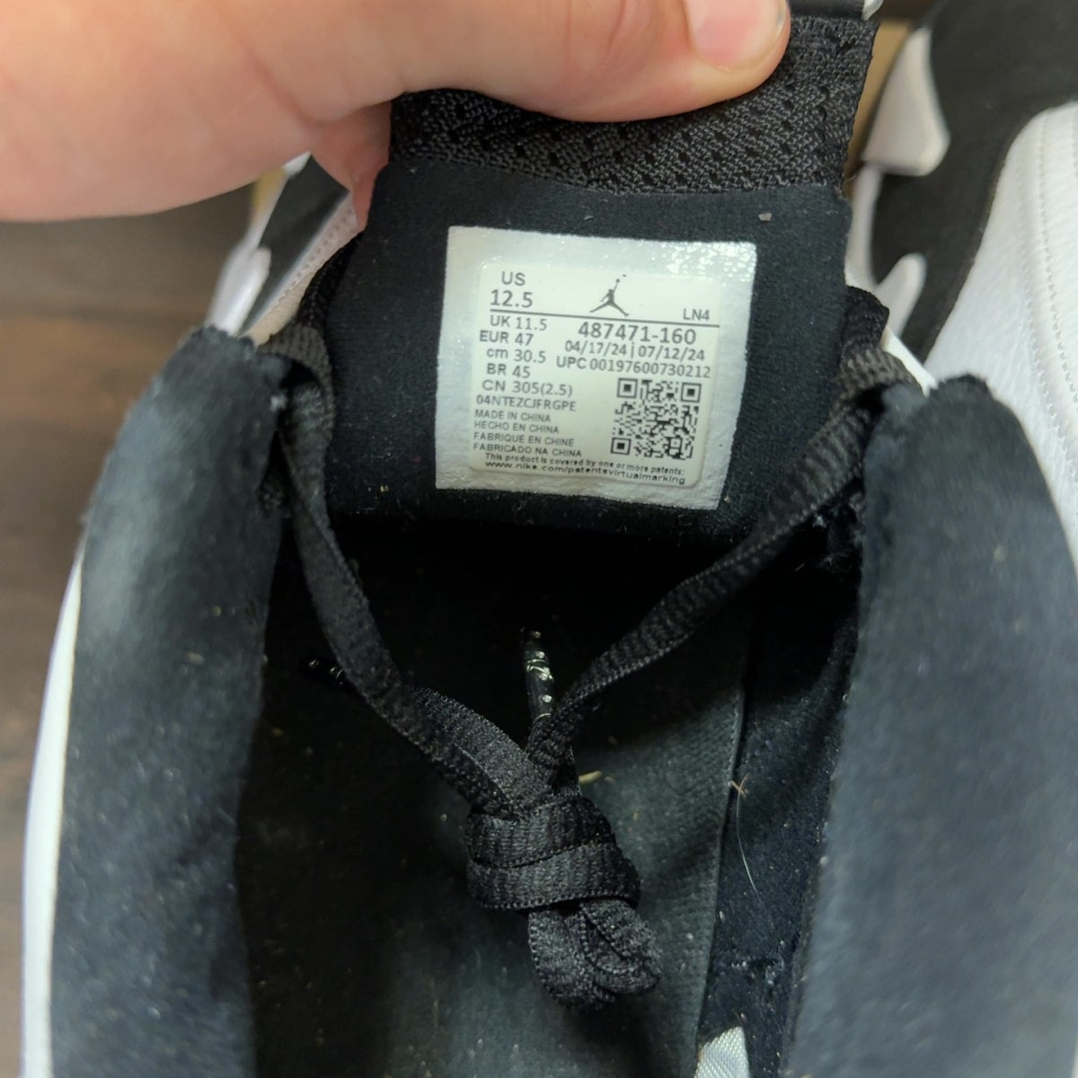 Jordan 14 Retro Black Toe (2024) Size 12.5 (Pre-Owned) - Image 7