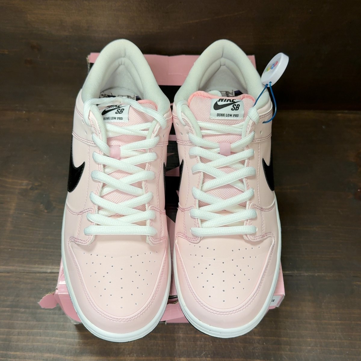 Nike SB Dunk Low Pink Box Size 12 (Pre-Owned) - tag