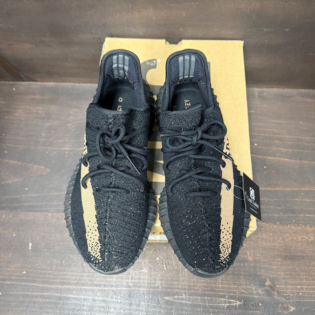 adidas Yeezy Boost 350 V2 Core Black Copper Size 8 (Pre-Owned) - back