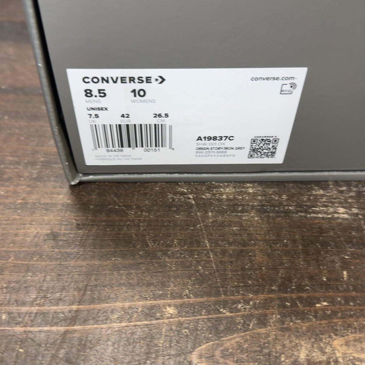 Converse SHAI 001 Ares Gray Size 8.5 (Pre-Owned) - aux