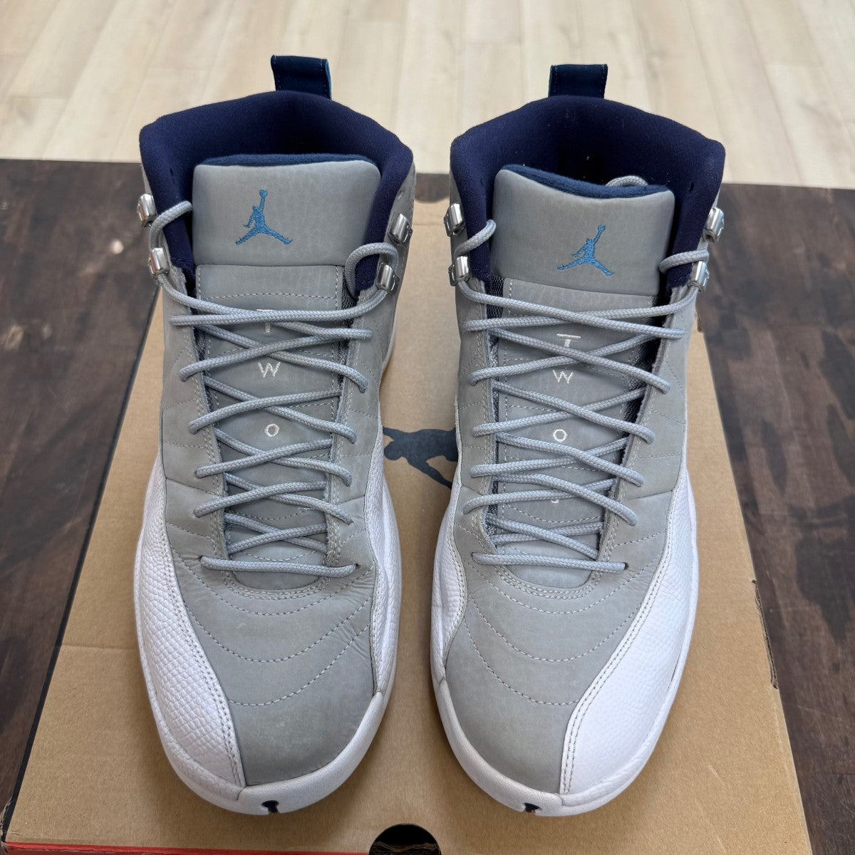 Jordan 12 Retro Grey University Blue - Image 2