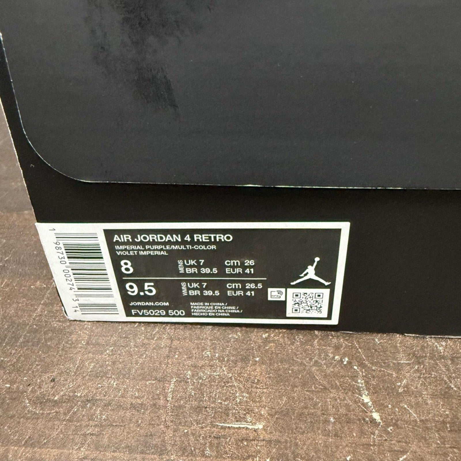 Jordan 4 Retro Lakers Size 8 (Pre-Owned)