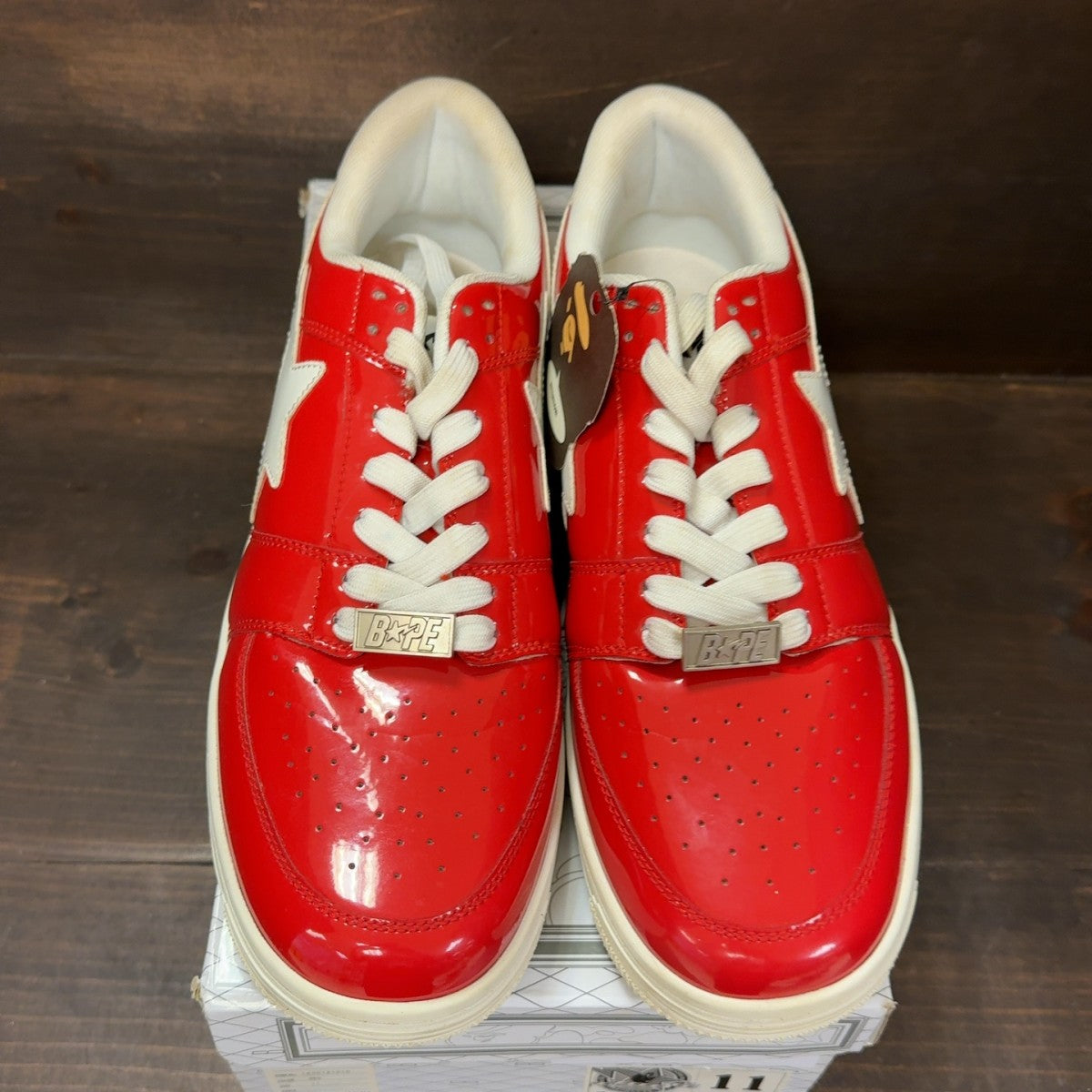A Bathing Ape Bape Sta Low Patent Red Size 11 (Pre-Owned) - Image 3