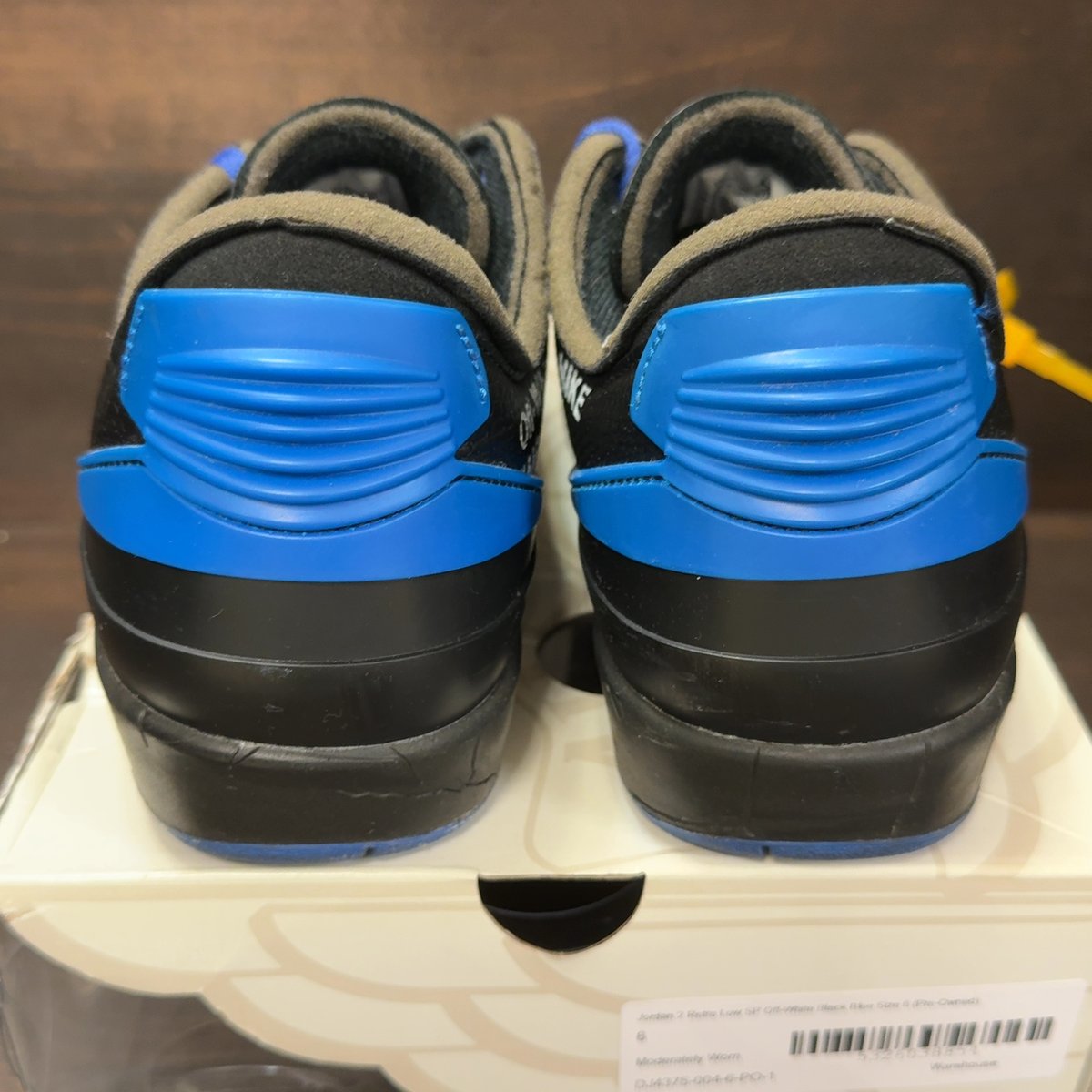 Jordan 2 Retro Low SP Off-White Black Blue Size 6 (Pre-Owned) - aux