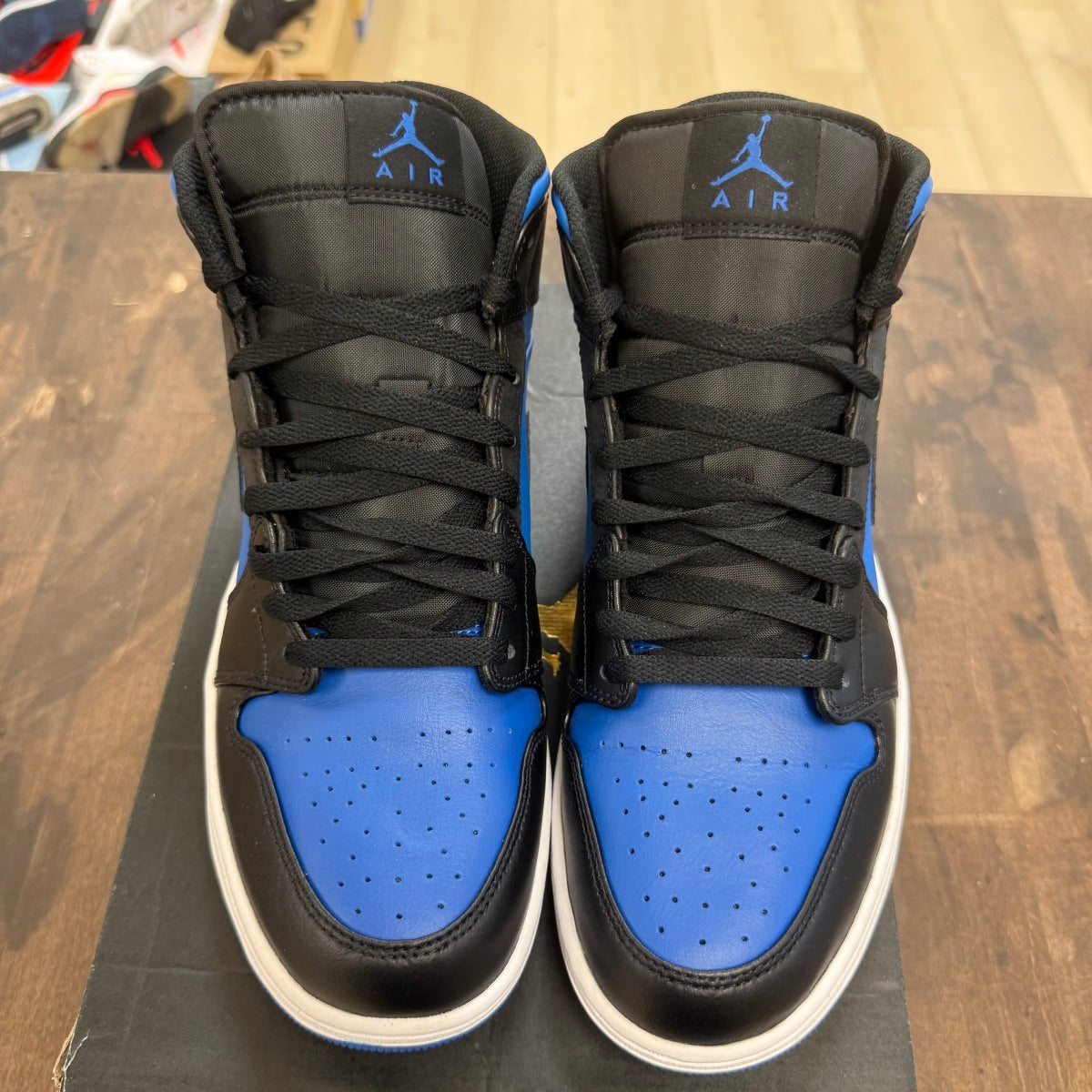 Jordan 1 Mid Black Royal Blue - Image 5