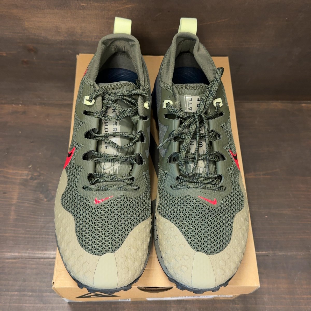 Nike Wildhorse 7 Cargo Khaki Siren Red Size 11 (Pre-Owned) - tag