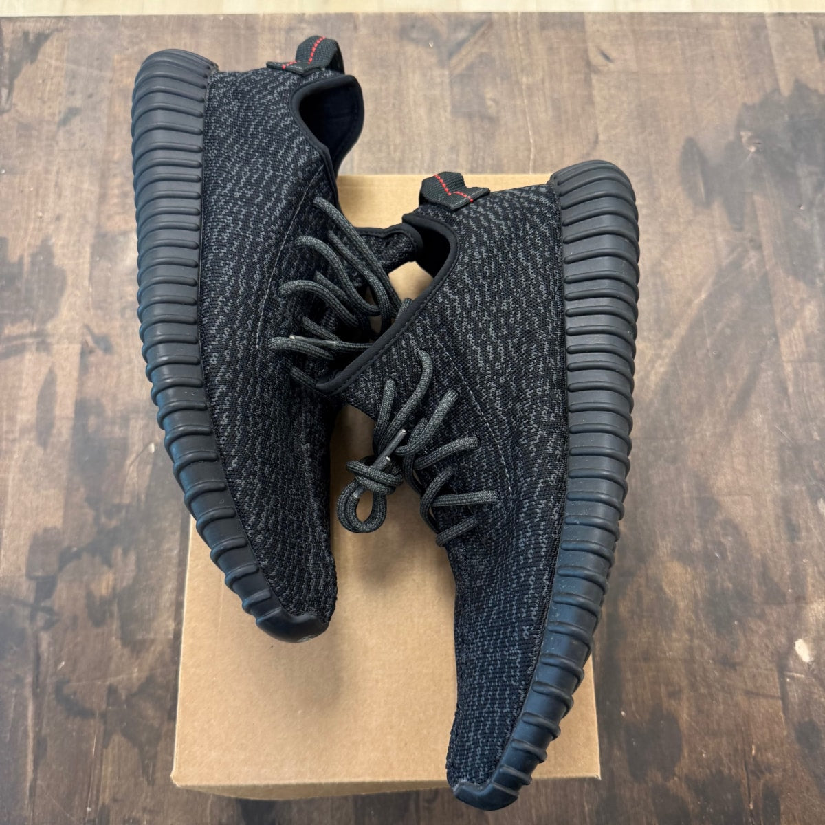 adidas Yeezy Boost 350 Pirate Black (2016) Size 11.5 (Pre-Owned) - Image 1
