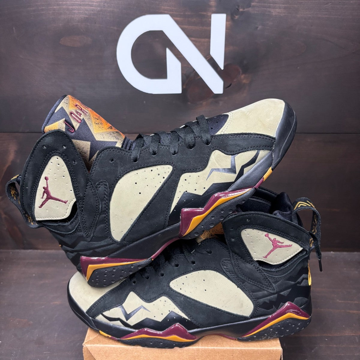 Jordan 7 Retro Black Olive Size 10 (Pre-Owned) - Image 1