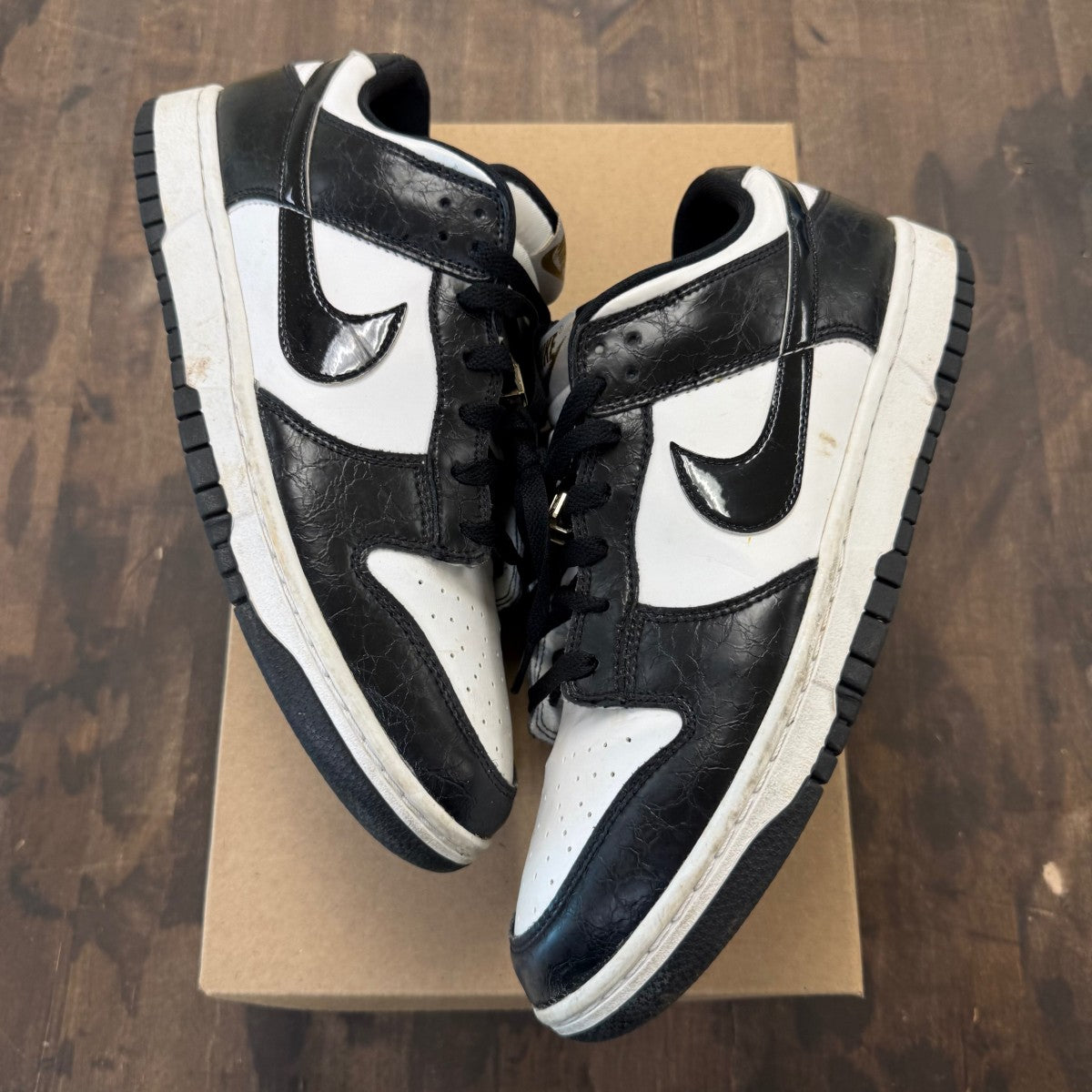 Nike Dunk Low SE World Champs Black White Size 10.5 (Pre-Owned) - Image 1