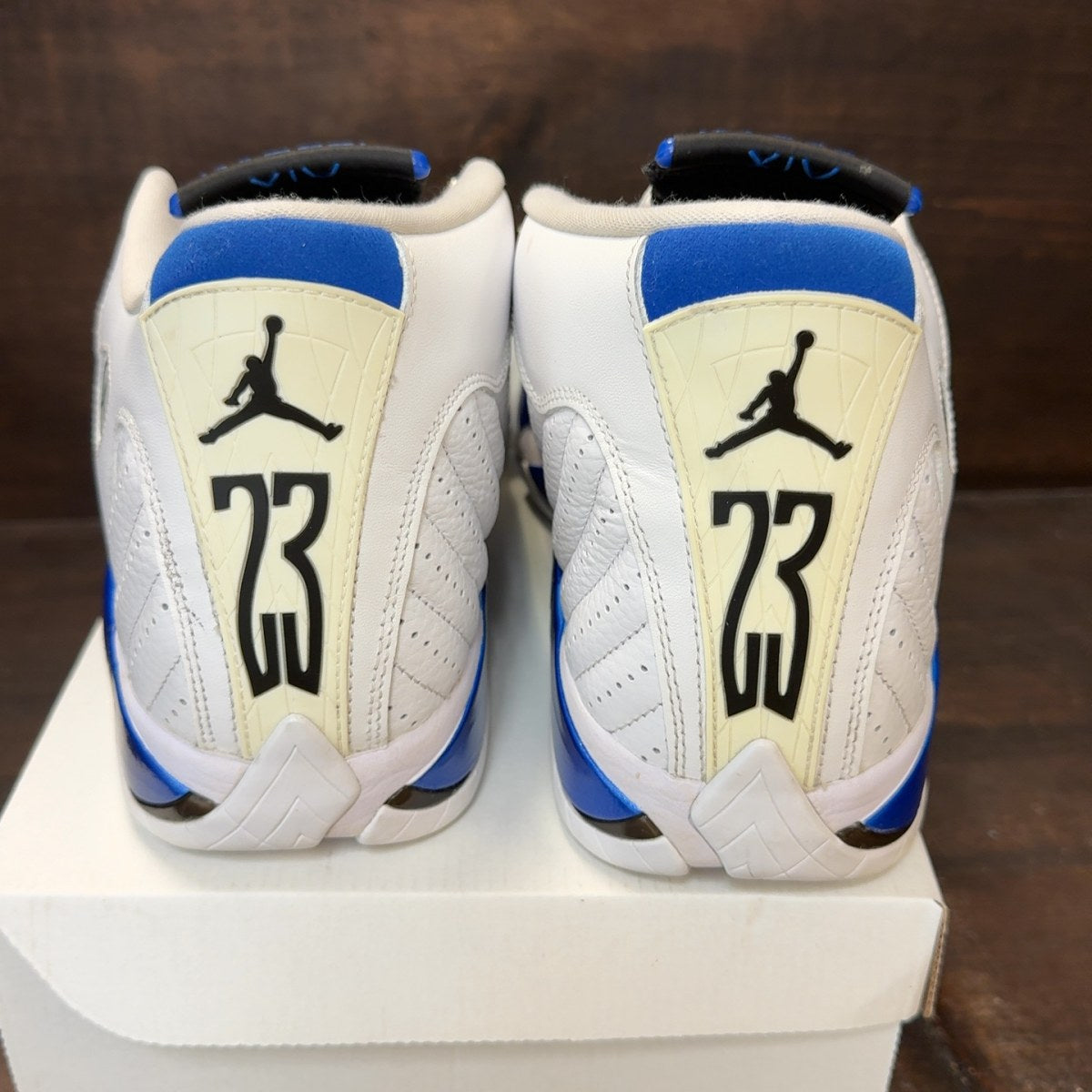 Jordan 14 Retro White Hyper Royal Size 13 (Pre-Owned) - Image 5