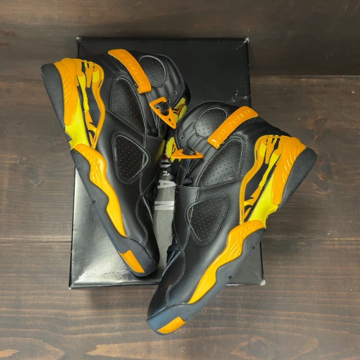 Jordan 8 Retro Taxi Yellow Black (Women's) Size 10W (Pre-Owned) - back