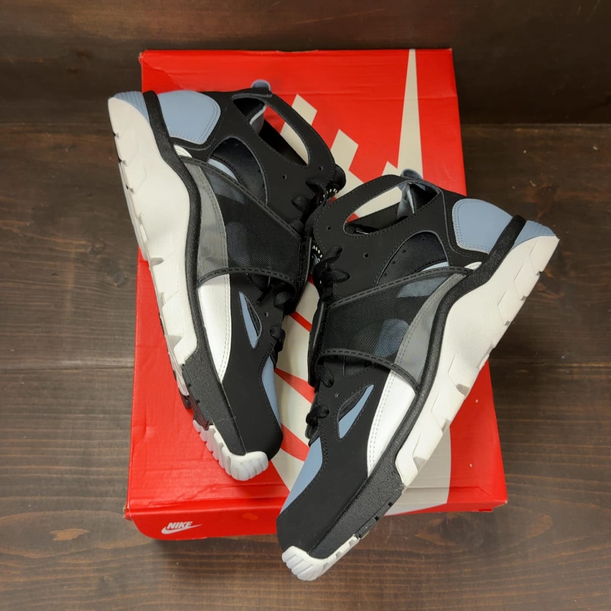 Nike Air Trainer Huarache Cool Blue Black Size 14 (Pre-Owned) - back