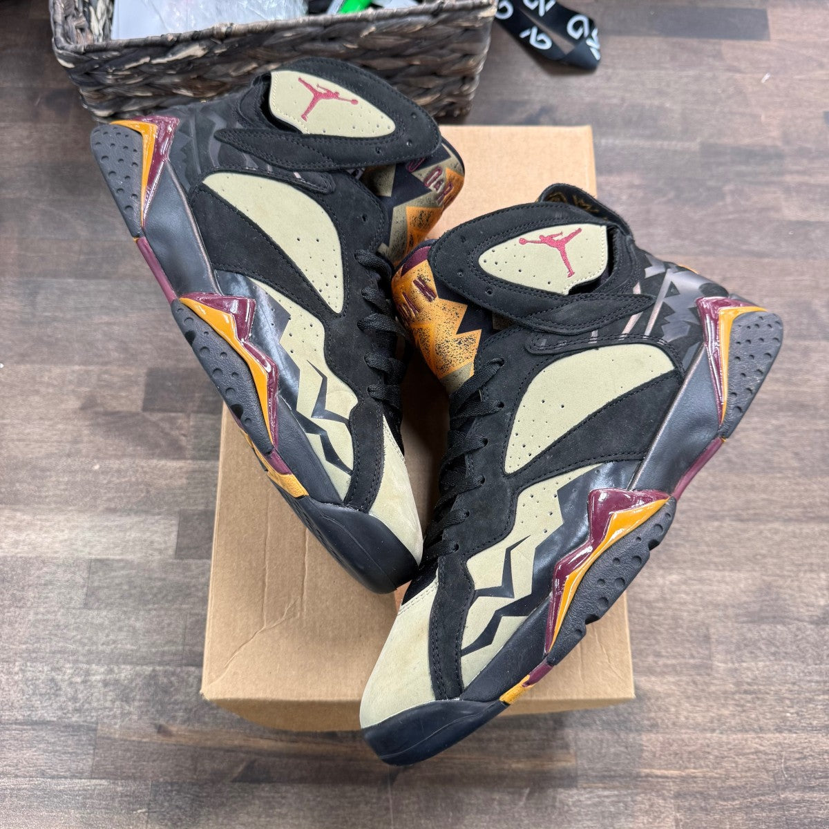 Jordan 7 Retro Black Olive Size 10 (Pre-Owned) - Image 1