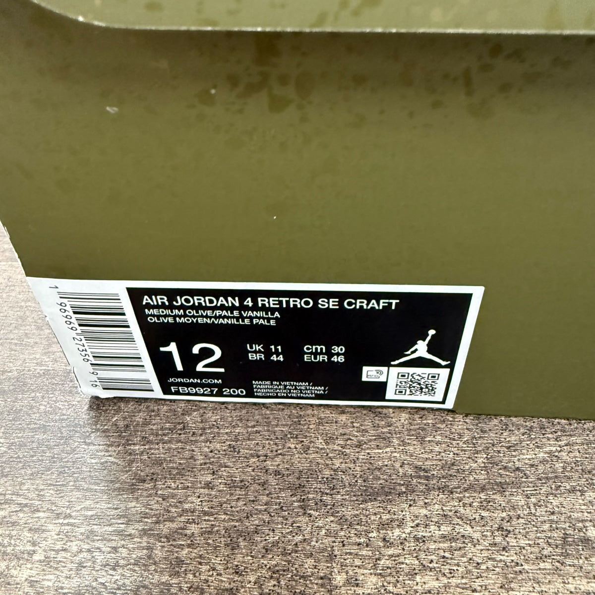 Jordan 4 Retro SE Craft Medium Olive Size 12 (Pre-Owned) - Image 6