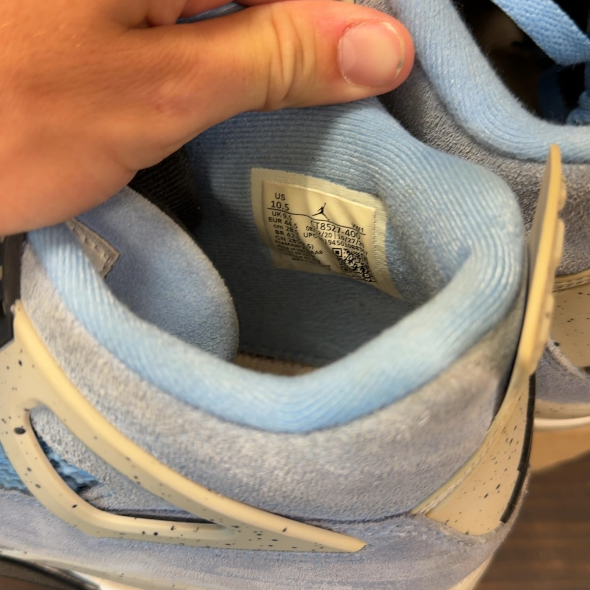 Jordan 4 Retro University Blue Size 10.5 (Pre-Owned) - Image 7