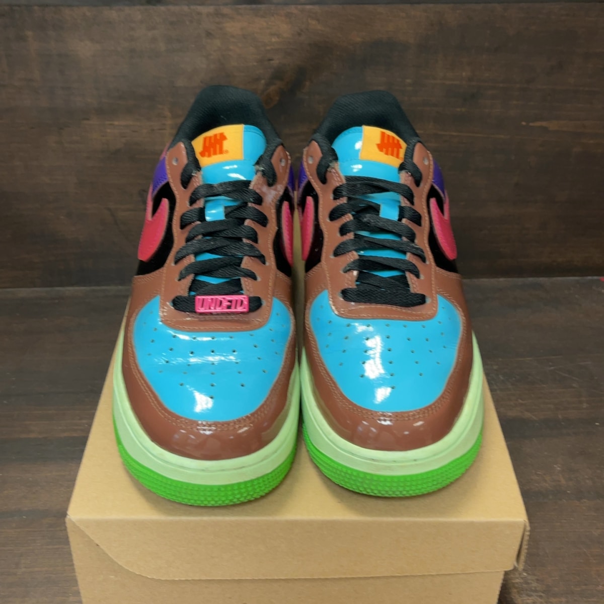 Nike Air Force 1 Low SP Undefeated Multi-Patent Pink Prime Size 9 (Pre-Owned) - Image 3